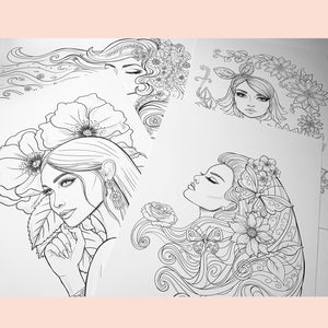 Colouring Pages Girls Set 02
