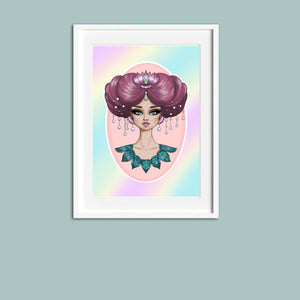 Art Print Madame Pomp Burgundy